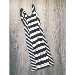 French Connection Midi patchwork stripe dress